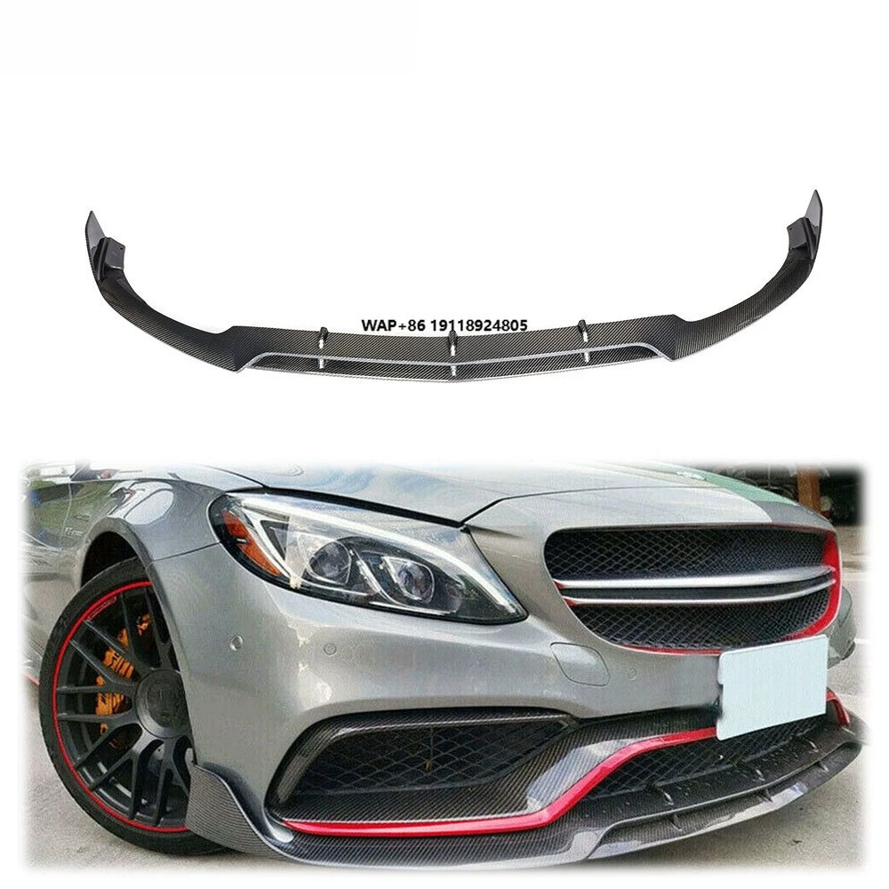 

Fits for Benz C Class W205 C63 15-19 Carbon Fiber Front Bumper Lip Chin