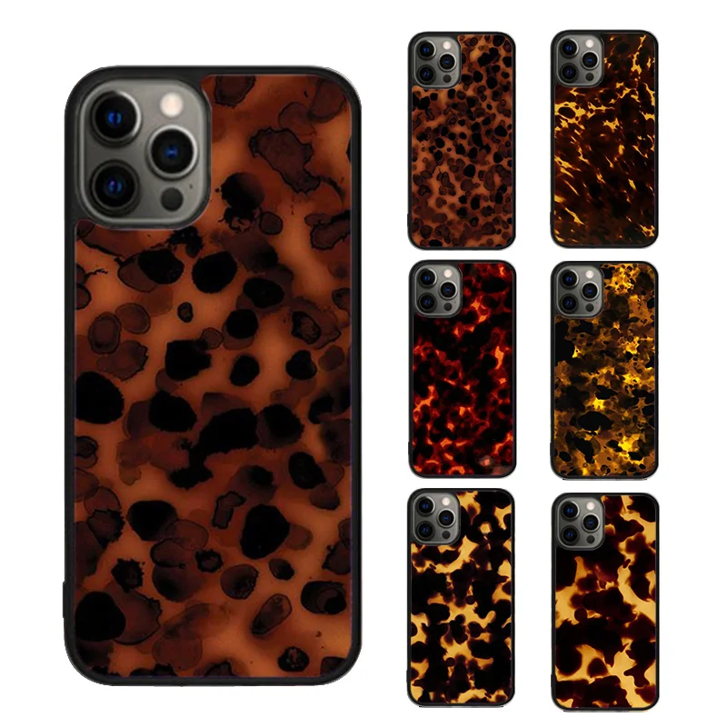 Tortoise Shell Pattern Phone Case For iPhone SE2020 15 16 14 13 Pro Max Coque 12 11 Pro Max 8 PLUS 7 mini mobile fundas cover