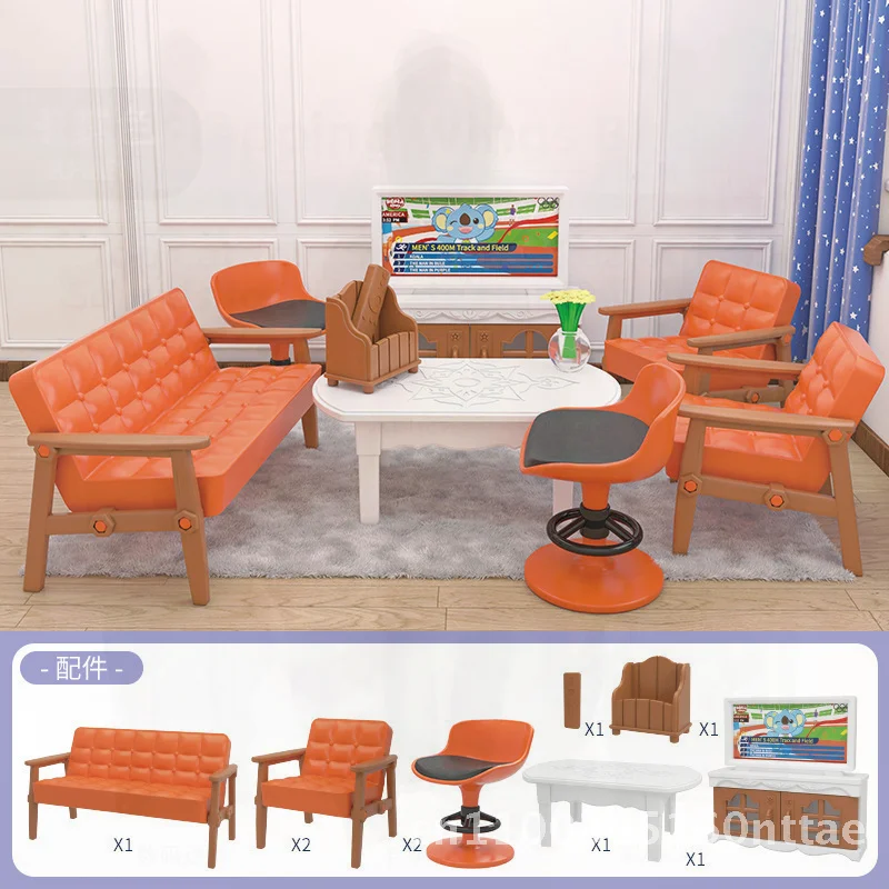 ألعاب منزلية صغيرة للمطبخ للأطفال مع ملحقات نموذج محاكاة بيت الدمى DIY مجموعة أثاث مصغر لمذكرات كوالا