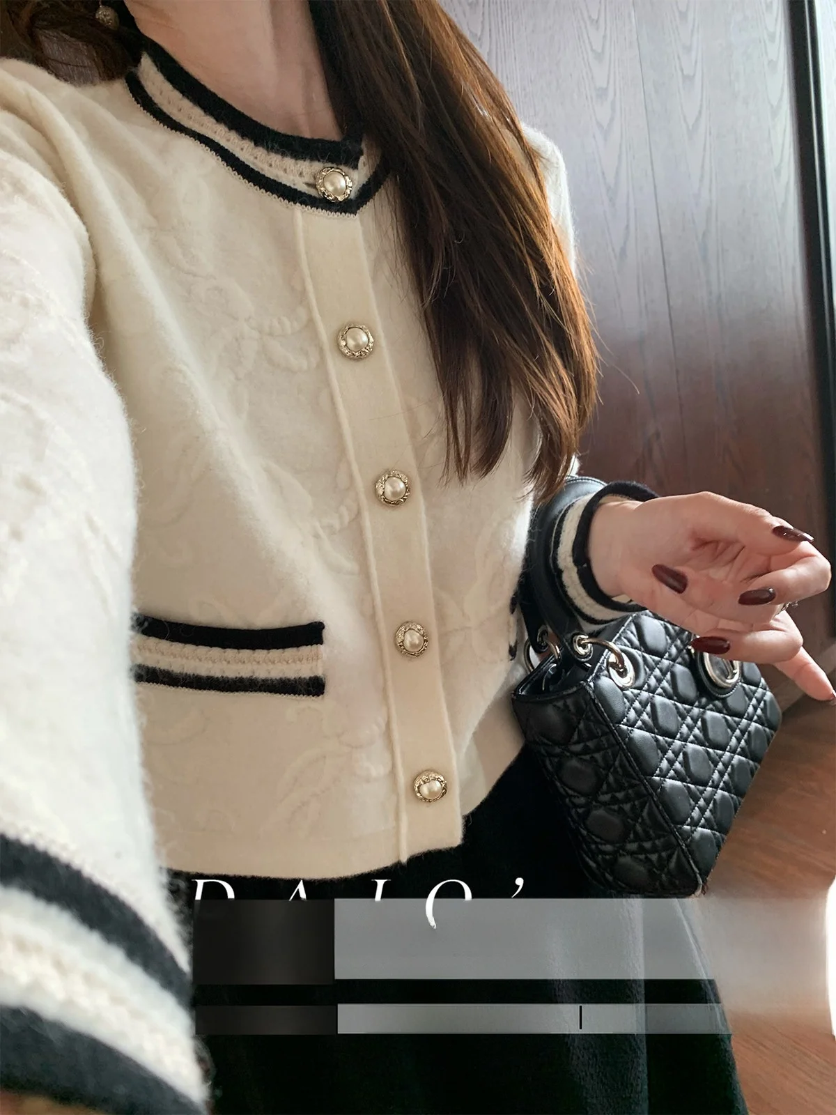 

Кардиган DAJOS Red Label с вышивкой Float Line, из шерсти альпаки, повседневный, свободного кроя, с длинными рукавами