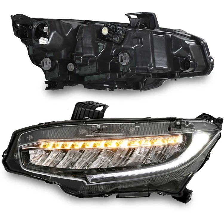 

Auto Lighting Systems Car Headlight Suitable For 2015-2018 Head light Headlamp Honda CIVIC LED Headlights