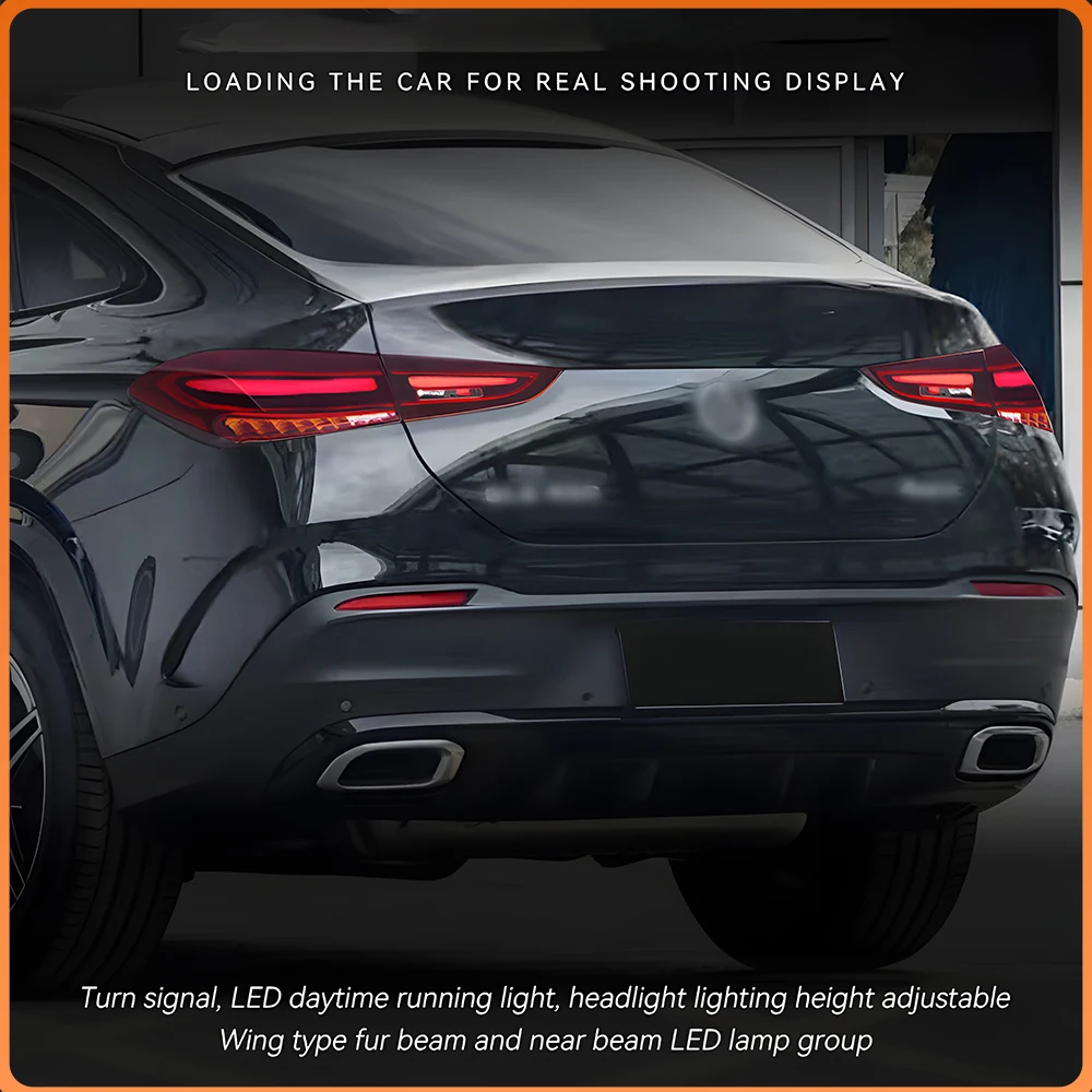 For Benz GLE W167 350 450 2020-2023 LED Car Tail Light Assembly Upgrade New High-Gloss Flashing Signal Light Accessories