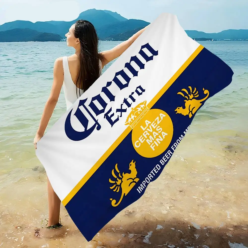 C-Corona E-Extra Beer Big Microfiber Beach Towels Quick Dry Towel Sand Beach Towels Pool Towel for Travel Swim Pool Yoga