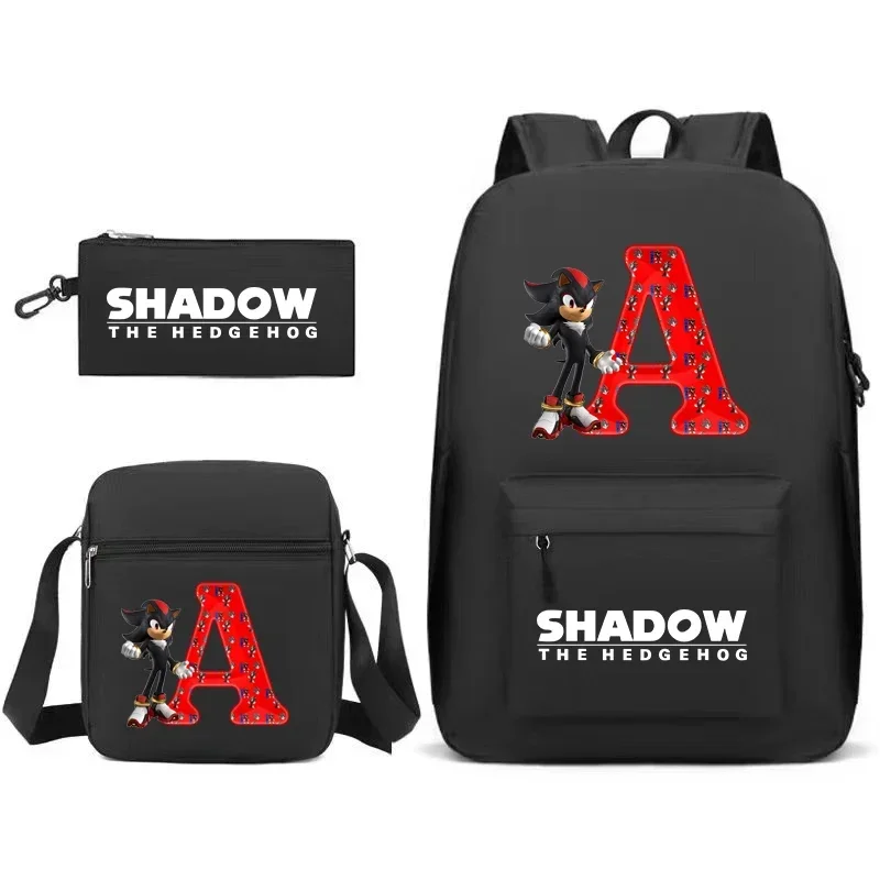 

Soniced Backpack for Boy Girl Cartoon Letter Teenager Student Back To School Schoolbag Lunch Bag Women Lovely Rucksack Boy Gift