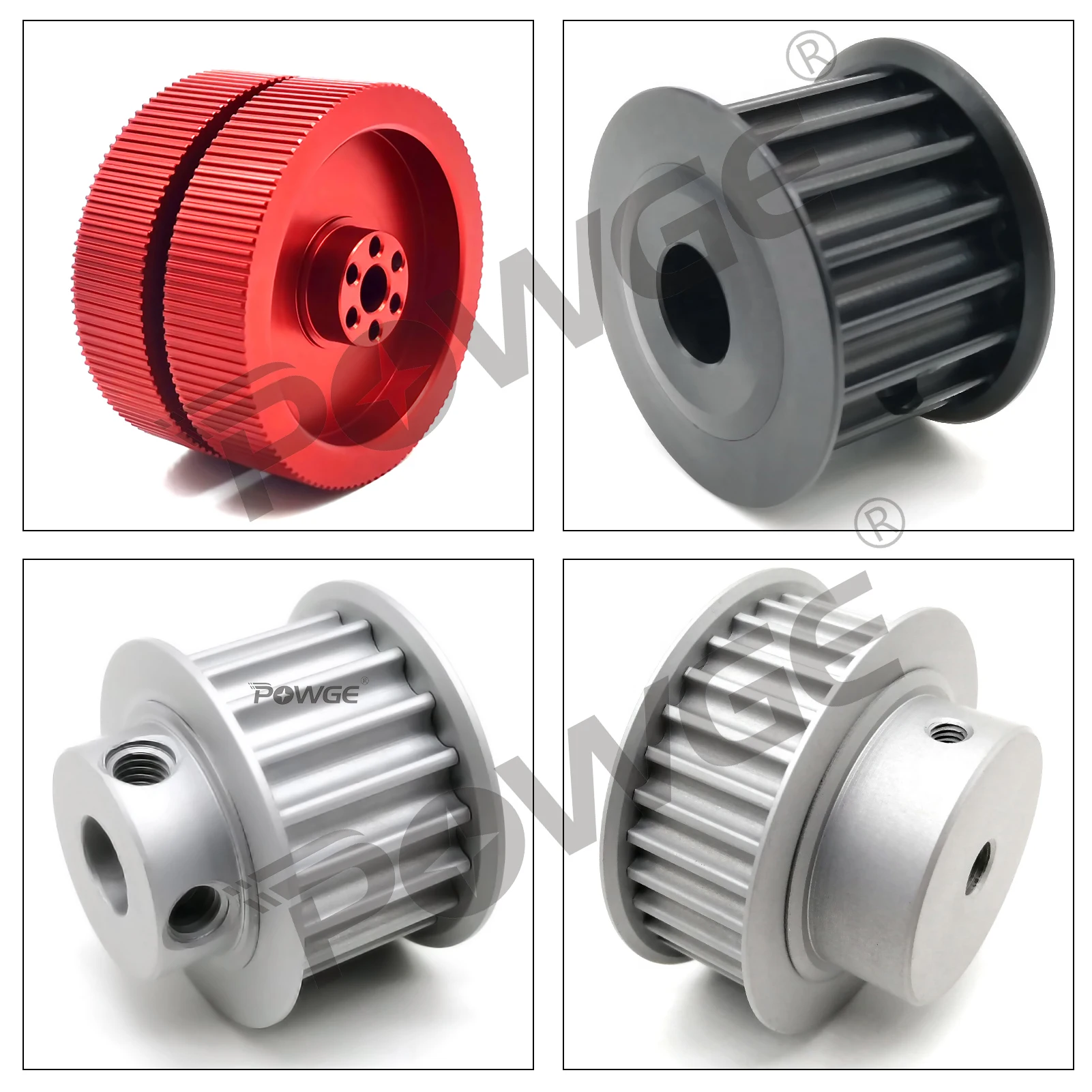 POWGE Customized Timing Belt Pulley MXL XL XXL L H T2.5 T5 T10 3M 5M 8M 14M 1.5GT 2GT 3GT 5GT 8YU 2MGT 3MGT 5MGT 8MGT 14MGT S8M