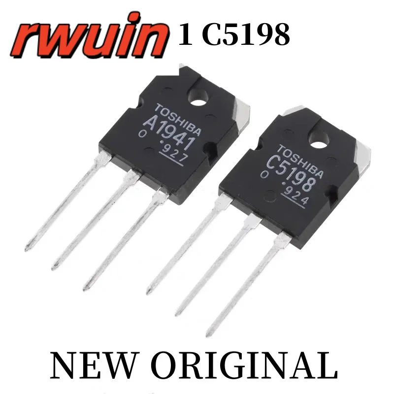 10PCS 5pairs 2SA1941 2SC5198 A1941 C5198 TO-3P Power Transistor New Original