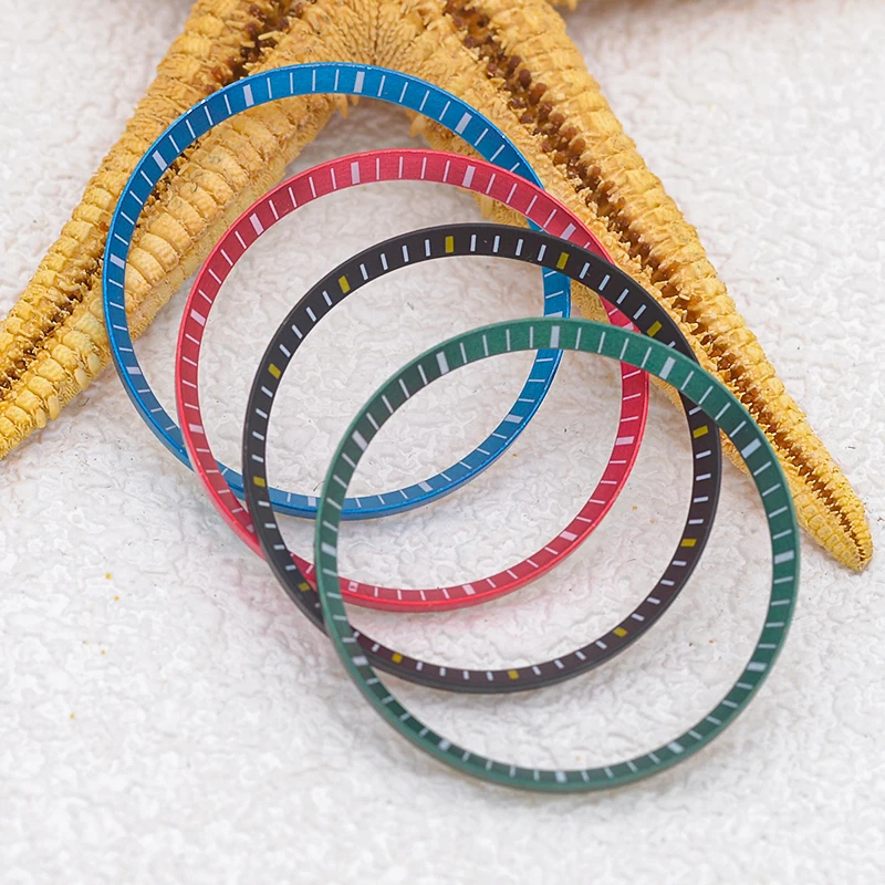 Seiko-Anillo de sección SKX007 de 30,5mm con línea de graduación, compatible con SKX007, SKX009, SKX171, relojes para hombre, regalo, piezas de caja de reloj NH35 NH36