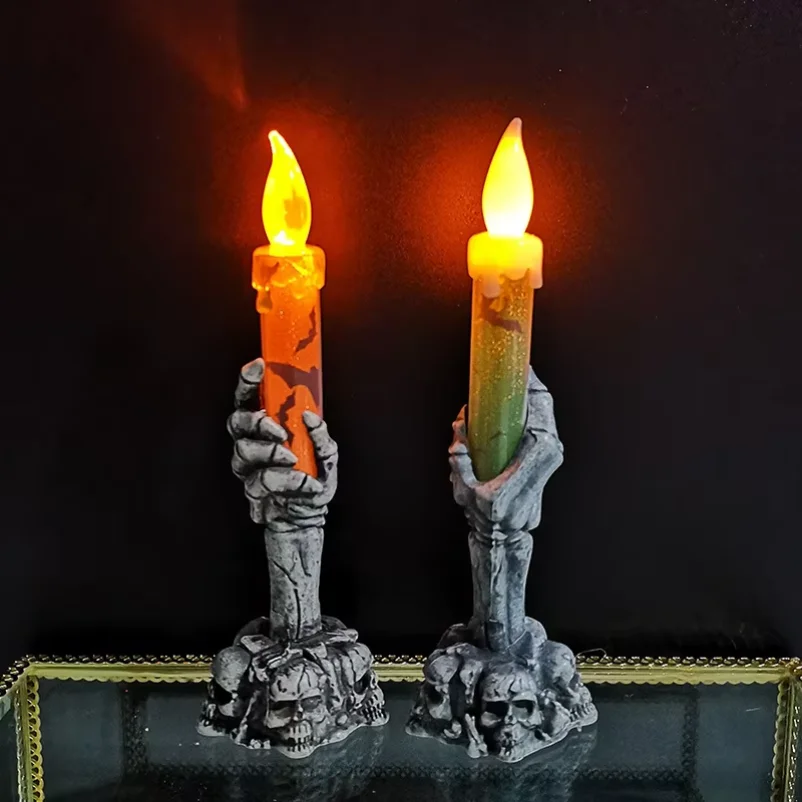 5 Pcs Halloween Skeletons Ghost Party Candles Pumpkin Party Happy Halloween Party Home Decorations