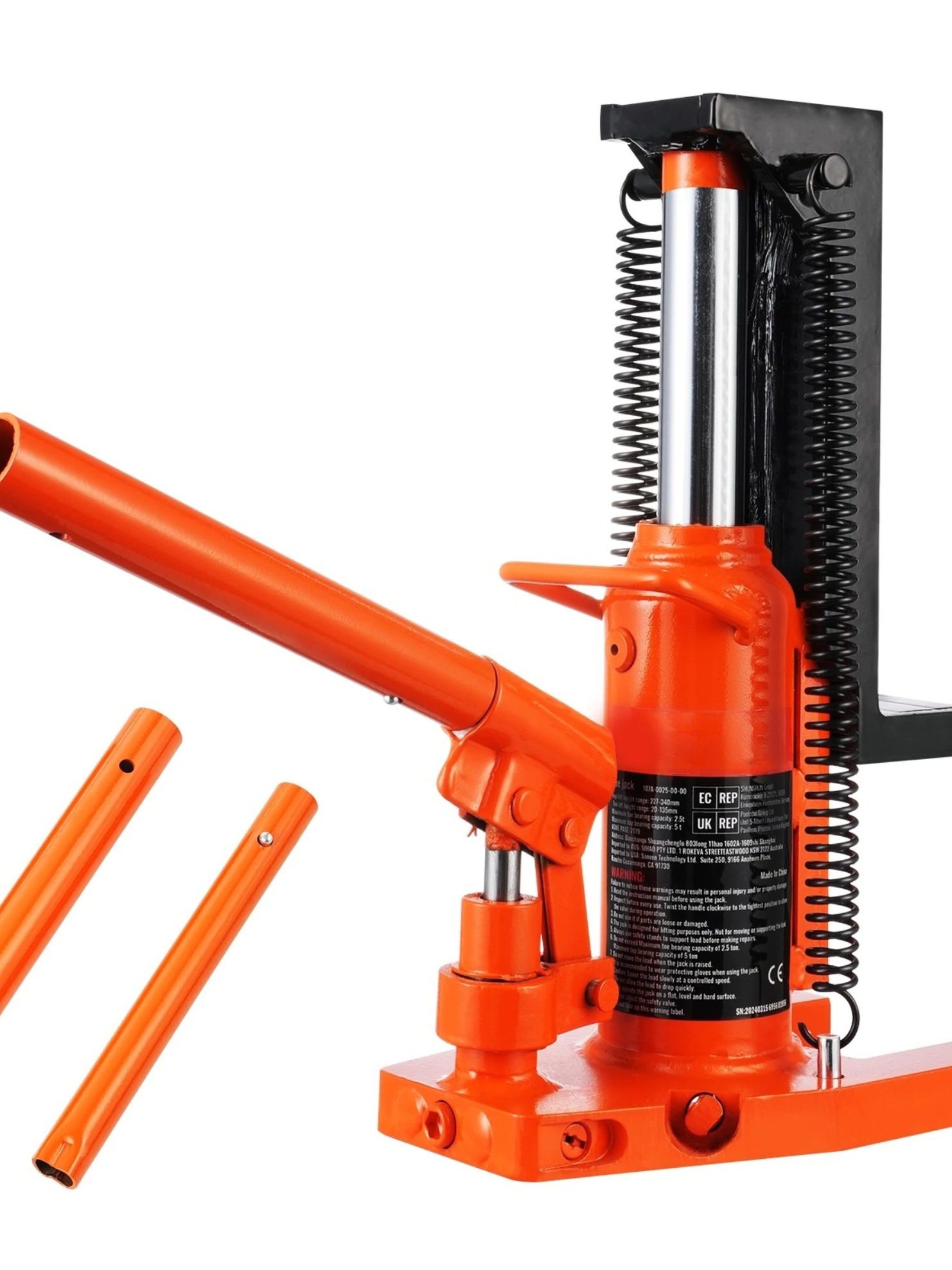SucceBuy Hydraulische Teen Jack 2.5-10T Op Teen Teen Jack Lift 5-20T Op Top Lift Capaciteit Machine Jack Lucht Hydraulische Jack voor Industrie - afbeelding 2