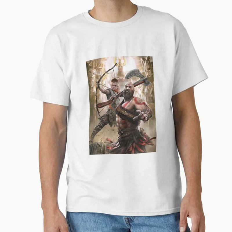 طرق غير متوقعة إله الحرب يمكن أن تجعل حياتك أفضل هدية تي شيرت للرجل بلايز كبيرة الحجم ملابس جرافيك 100% قطن طباعة تي شيرت #5