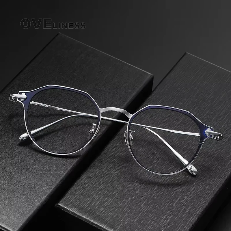 

Vintage Titanium Eyeglasses Frame Men Myopia Optical Prescription Glasses Frame Women Retro 2025 New Korea Luxury Brand Eyewear