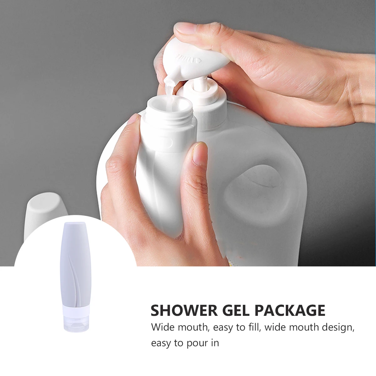 

4Pcs Reusable Shampoo Bottles Silicone Lotion Containers Portable Toiletry Bottles Travel Emulsion Storage Bottles Eco-Friendly