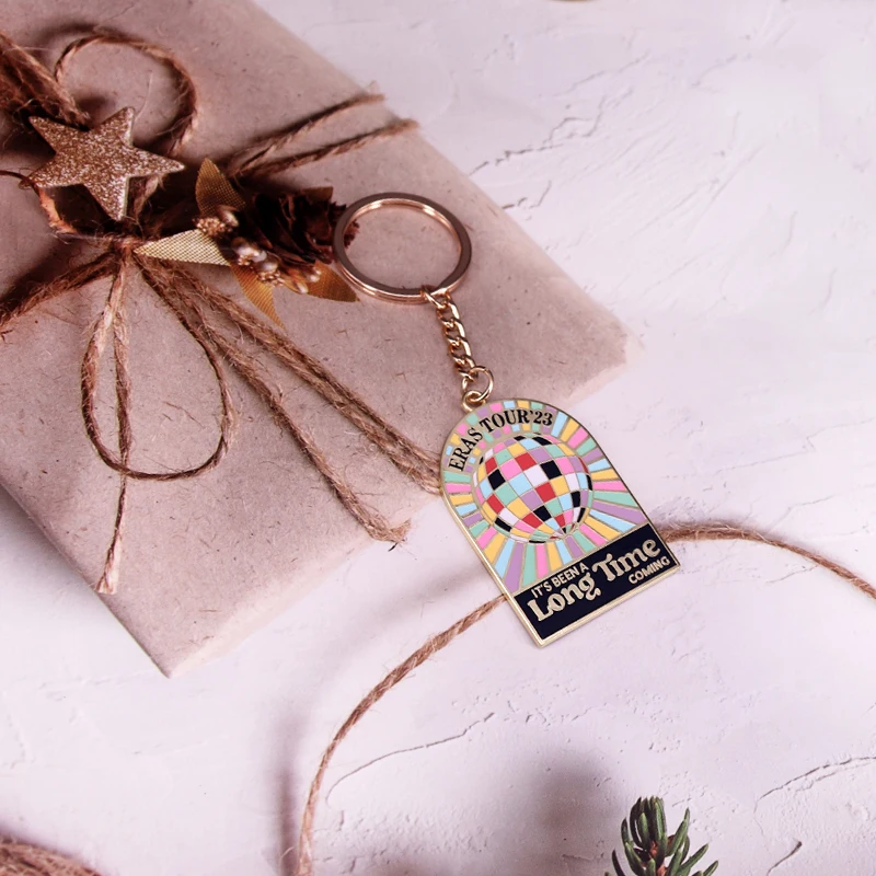 Eras Tour Keychain Disco Ball Key Ring Music Singer Inspiration Keychain Fans Pendant Decoration view 3