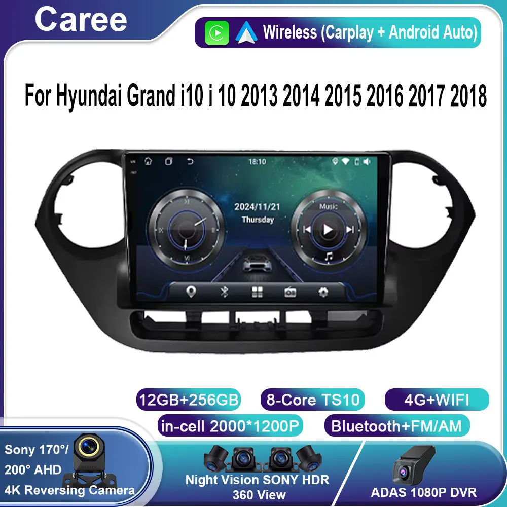 

Автомобильный радиоприемник для Hyundai Grand i10 i 10 2013 2014 2015 2016 2017 2018 Android Carplay Auto Multimidia Видеоплеер Головное устройство WIFI