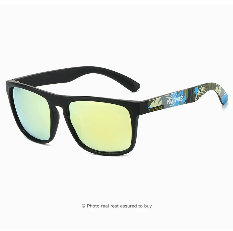 KAROS Polarisierte Sonnenbrille für Herren/Damen, Camo-Rahmen, UV400-Schutz zum Fahren, Angeln, Radfahren – Detail 18