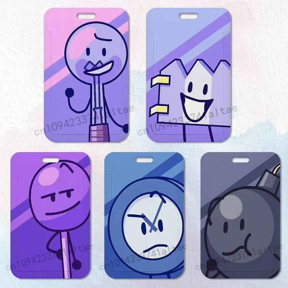 

Bfdi Battle For Dream Island Badge Holder Pass Bus Work Card Cover Chest Pocket Students Card Holder Small Gift