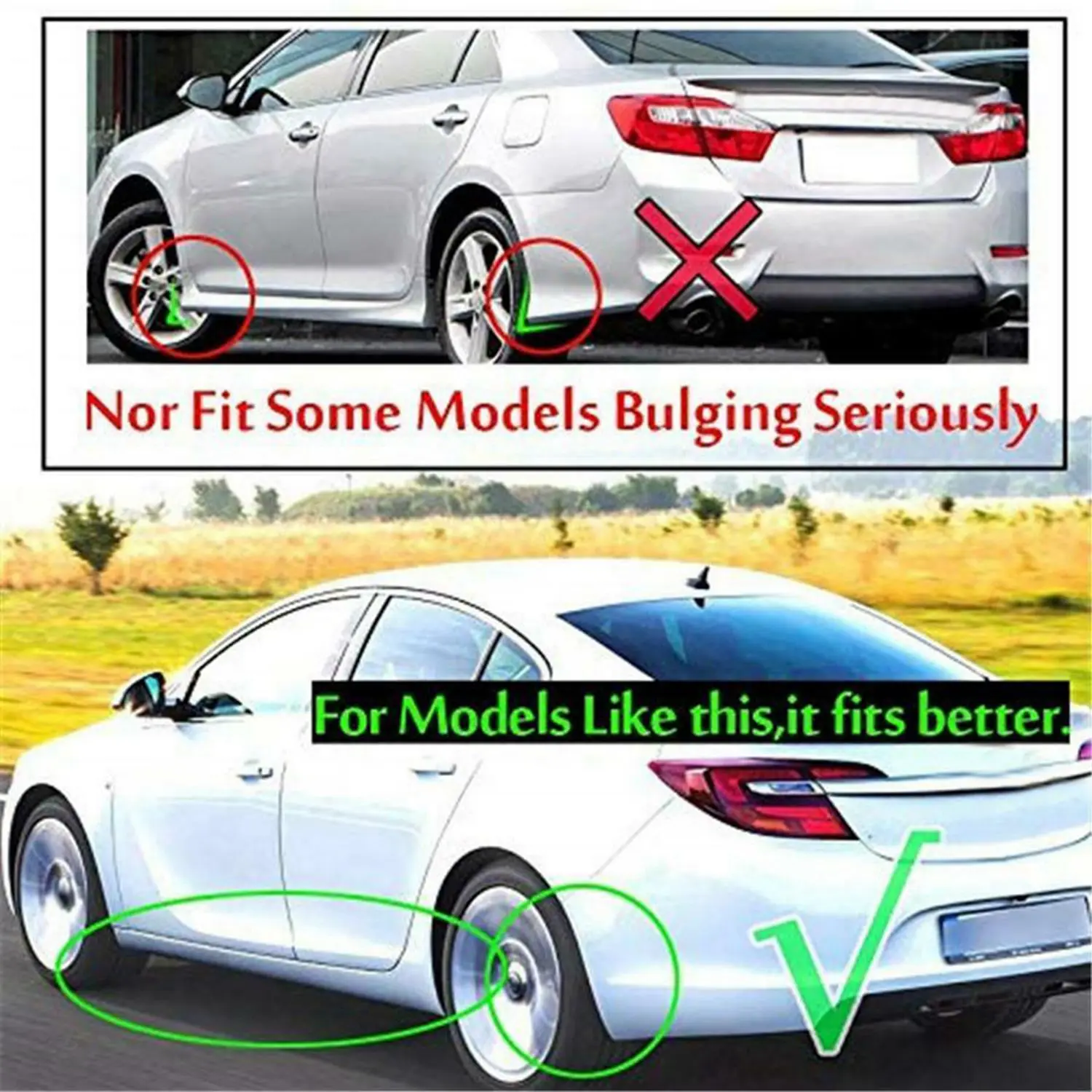 

F9-5 Pcs Car Accessories: 1 Pcs Coolant Expansion Tank Cap Lid & 1 Pcs Universal Mud Flaps Mudguards