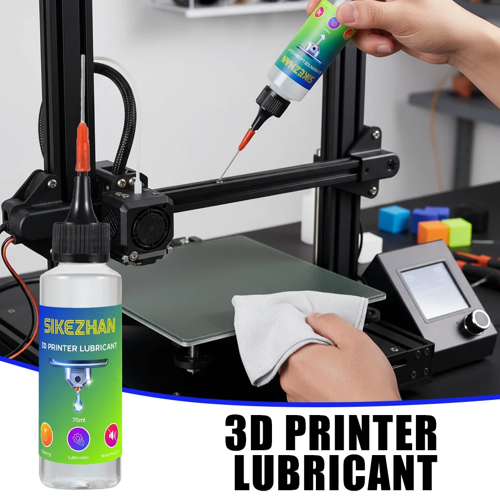3D Printer Lubricating Oil，Needle‑Tip Rail/Lead Screw/Bearing Lube，Reduce Friction & Noise，Smooth Motion，Anti‑Rust Maintenance