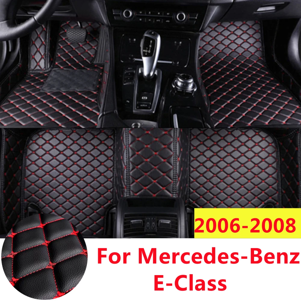 SJ Full Set Custom Car Floor Mats Fit For Mercedes-Benz E-Class 2008 2007 2006 YEAR Front & Rear Floor Liner Styling Auto Parts