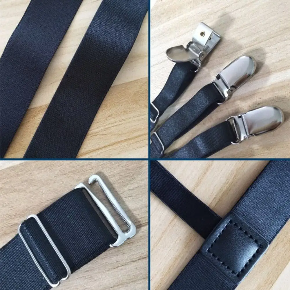 Nuevo cinturón antideslizante para camisa, soportes ajustables para camisa, Clips de bloqueo para camisa, tirantes elásticos para pierna, Clips para camisas