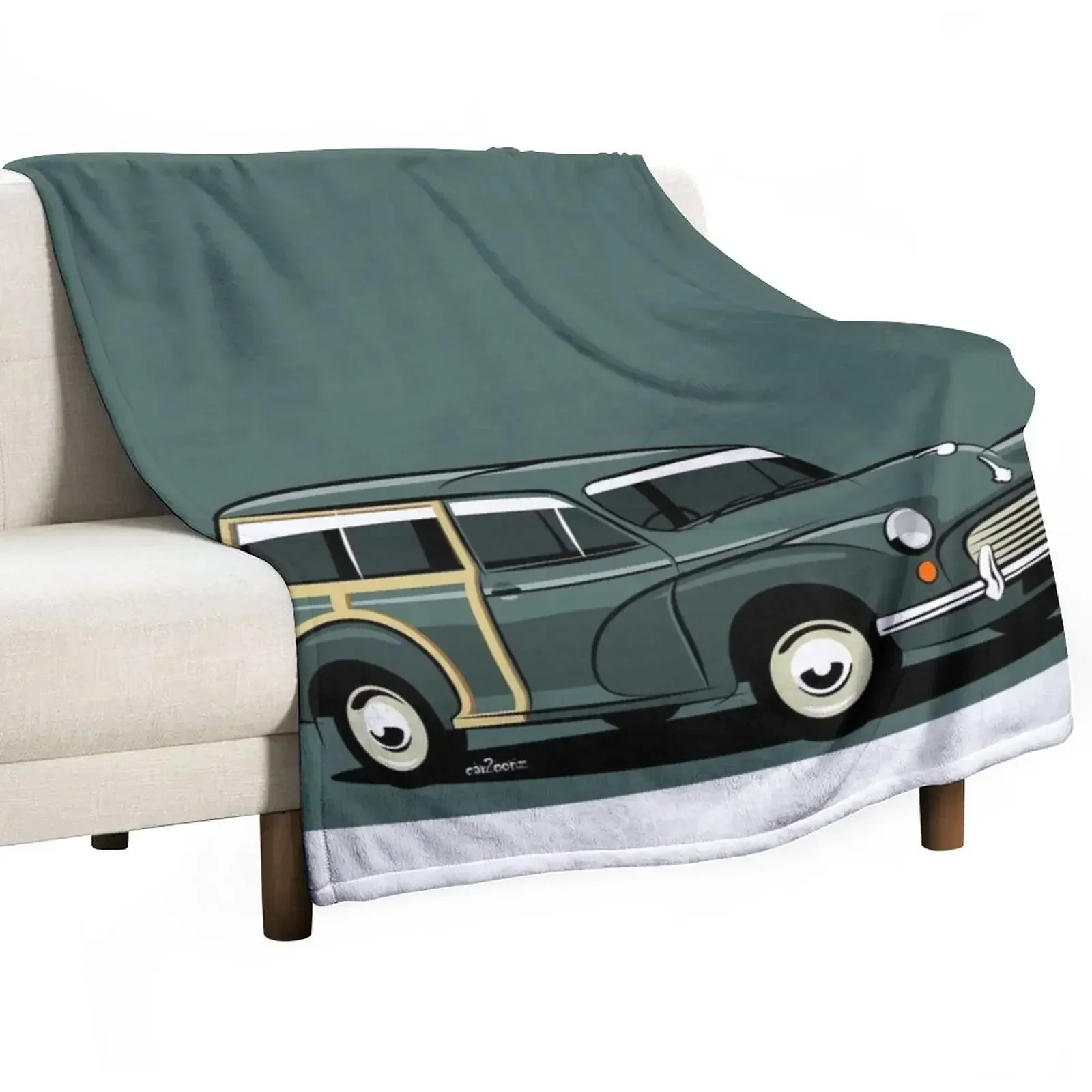 Morris Minor 1000 Traveller green Throw Blanket Shaggy manga blankets and throws wednesday Blankets