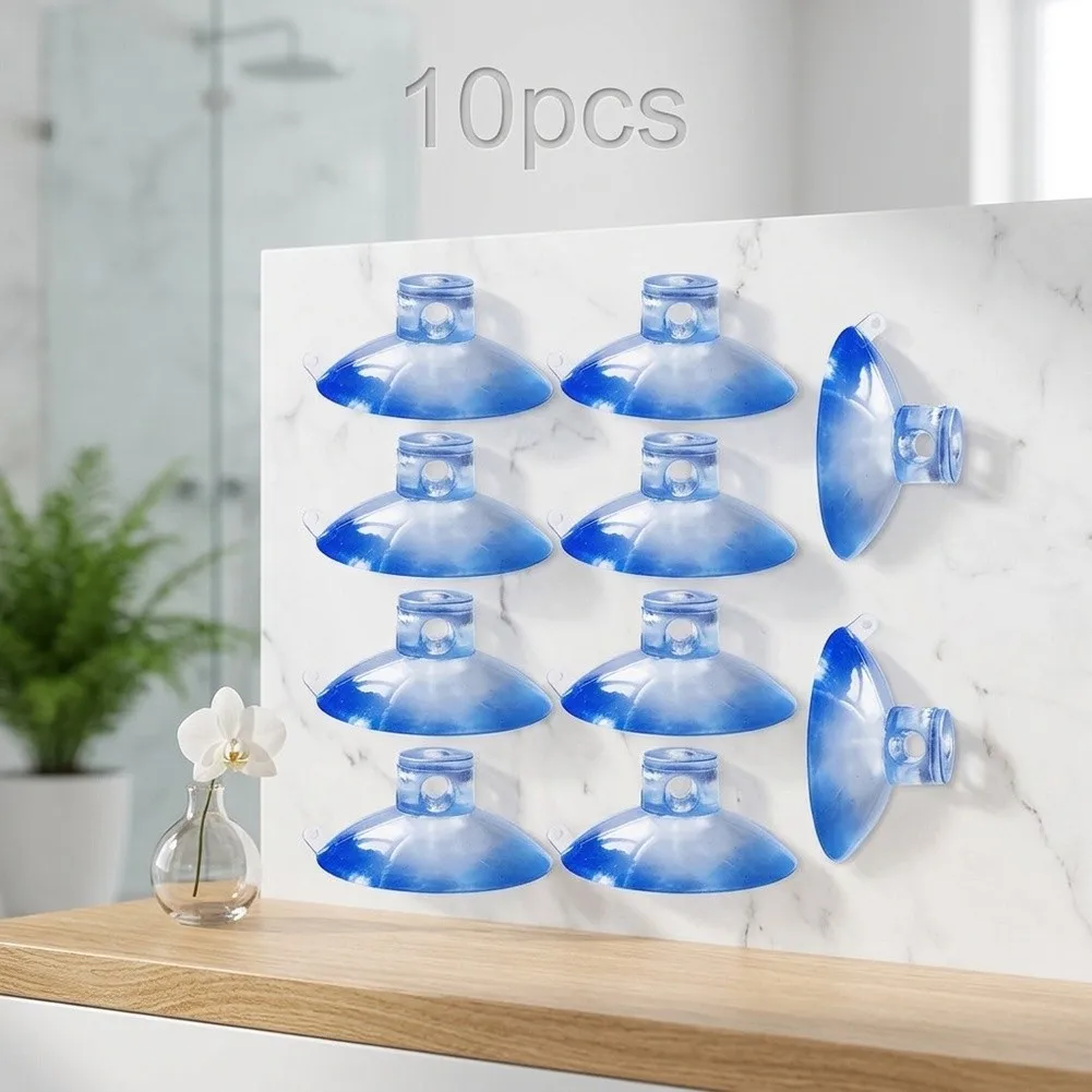 30mm Dual Hang Suction Cups with for pilot Hole, Transparent Casement Suckers, Removable and Convenient Design Pack of 10