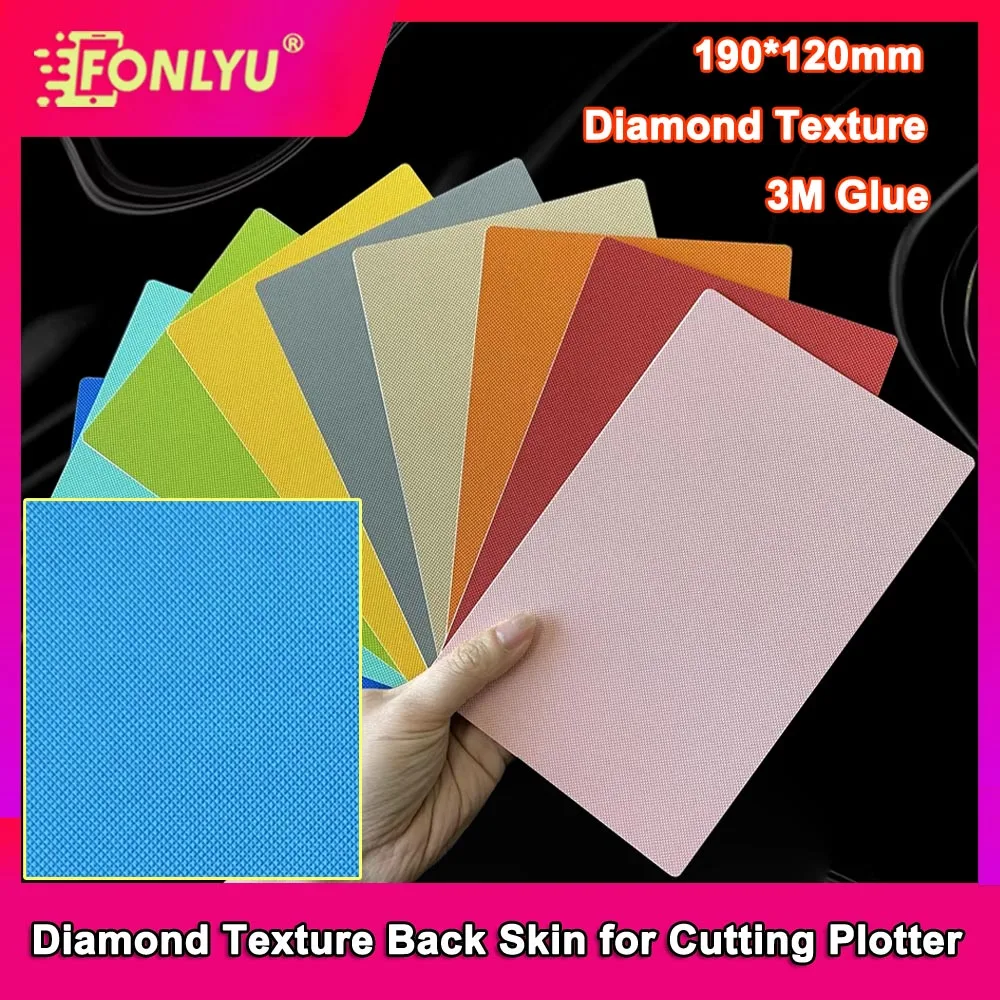 

FONLYU Colorful Diamond Texture Back Skin Film For iPhone 16 15 Pro Max Rear Protective Sticker for Film Cutting Machine Plotter