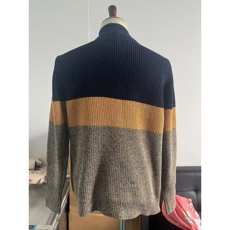 Autunno Inverno Giubbotti Uomo Maglione lavorato a maglia Pullover a maniche lunghe Polo Collo Cerniera Top Abbigliamento casual da uomo Capispalla Design Nuovo