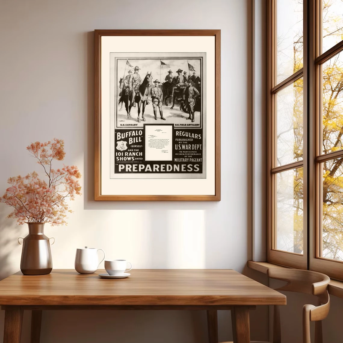 POSTER BUFFALO BILL - Preparación, reclutamiento del ejército, póster impreso en lienzo, decoración del hogar, pintura artística de pared (sin marco)