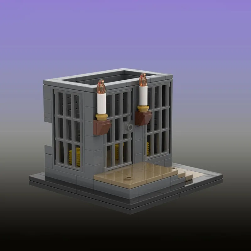 Model Ulicy Miejskiej Moc Klocki Konstrukcyjne Modularny Model Więzienia Technologiczne Klocki Świąteczne Zabawki DIY Konstrukcja Prezenty Świąteczne