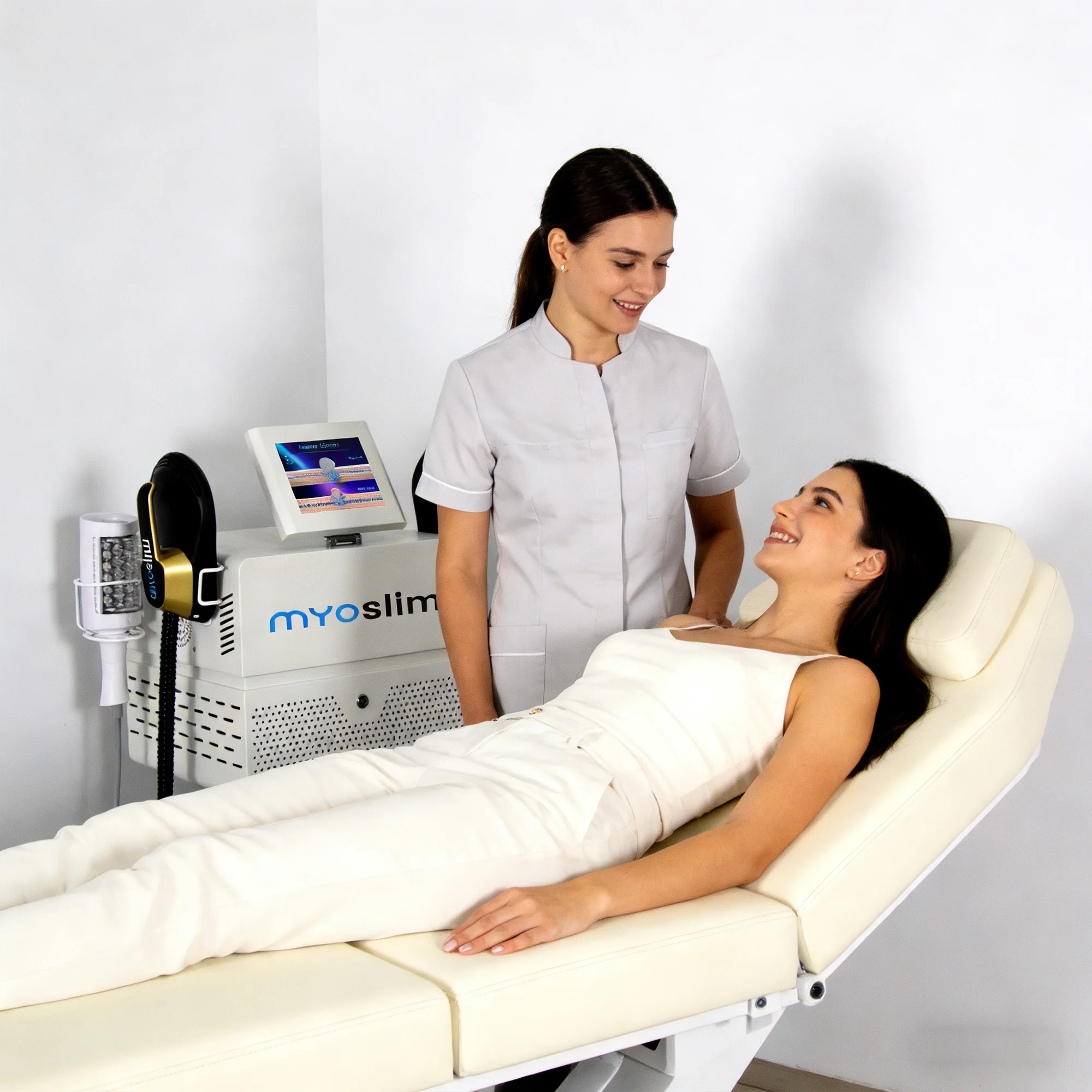 

Аппарат для коррекции фигуры EMS 6500 Вт, RF-массажер MYOslim Roller Sculpt для подтяжки кожи, похудения, электромагнитной стимуляции мышц