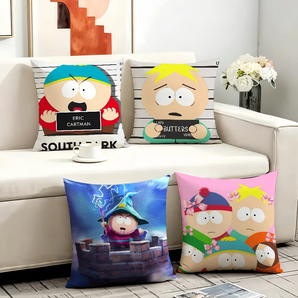 Cartoon S-SOUTH PARK cushion cover Anti-dustmite Sofa Cushion Decorative Office Cover Lounge Area Indoor & Outdoor Use