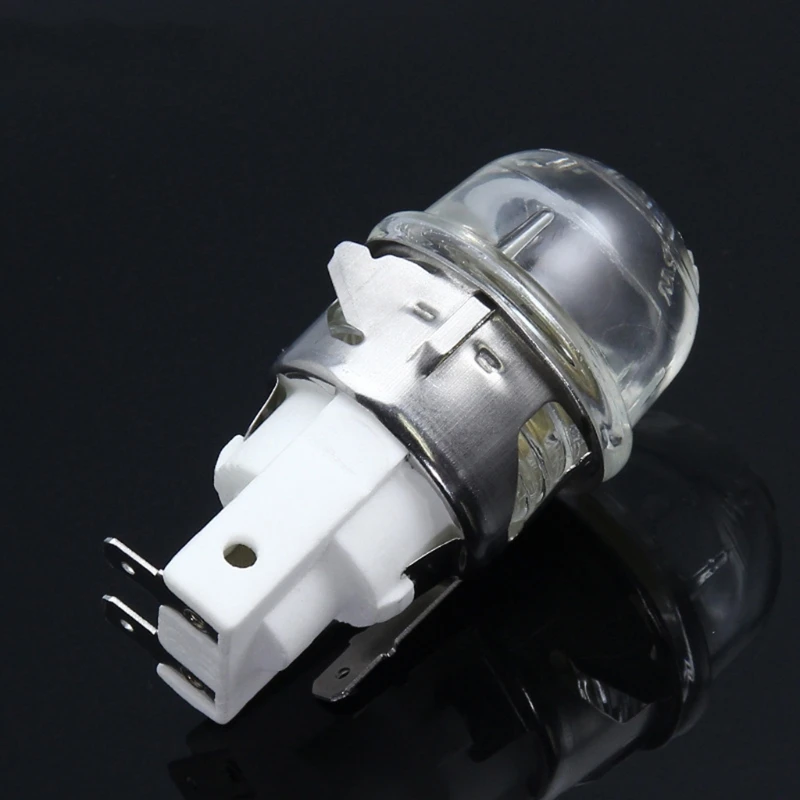 Oven Lamp Bulb Base 25W Flat for Head Tempered Glass Heat Temp Resistant 500℃