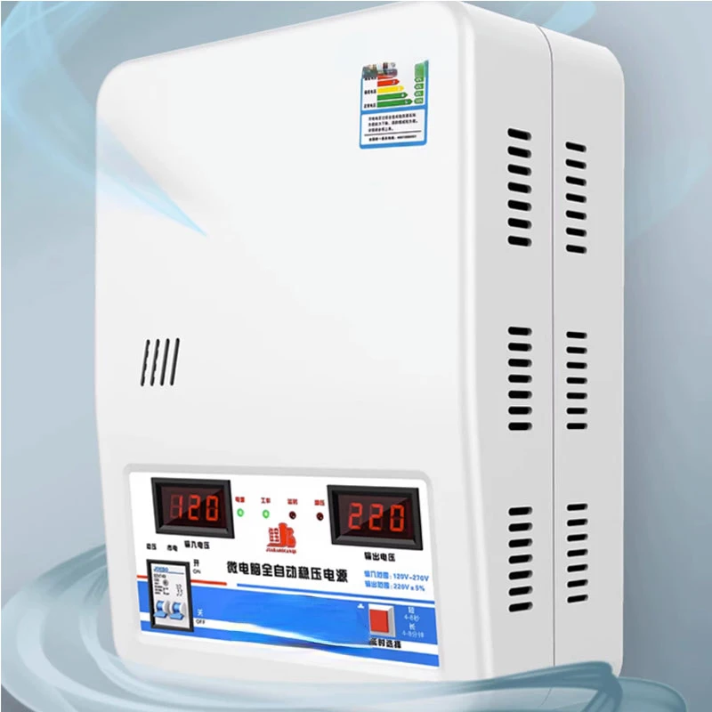 

Cabinet type machine voltage regulator 220V fully automatic household 15000W single high-power ultra-low voltage refrigerator ai