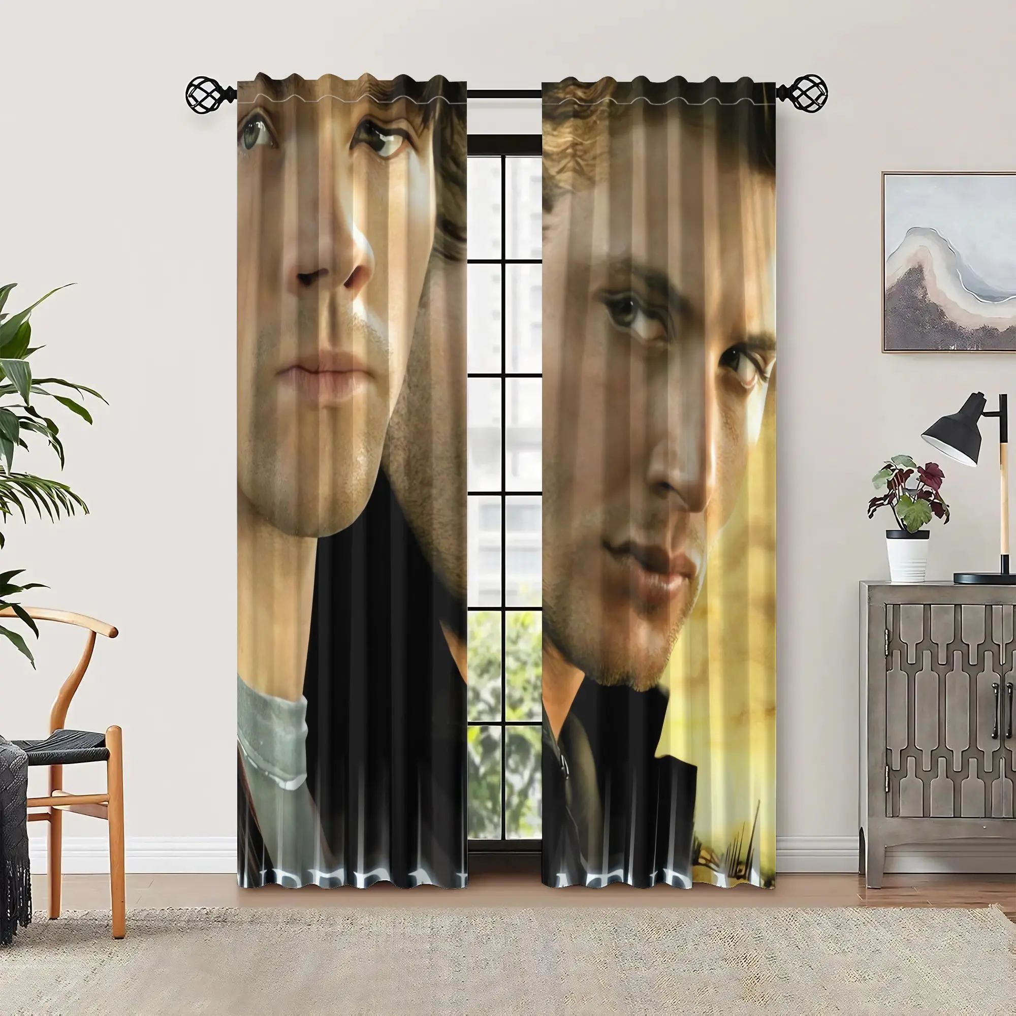 TV Series Curtain, Supernatural Hunter Window Drape, Fantasy Drama Blackout Panel, Living Room Bedroom Home Decor