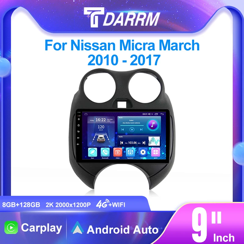 

For Nissan Micra March 2010 - 2017 Navigation Player Car Screen Radio Android 12 Automotivo Multimedia Screen Stereo Carplay