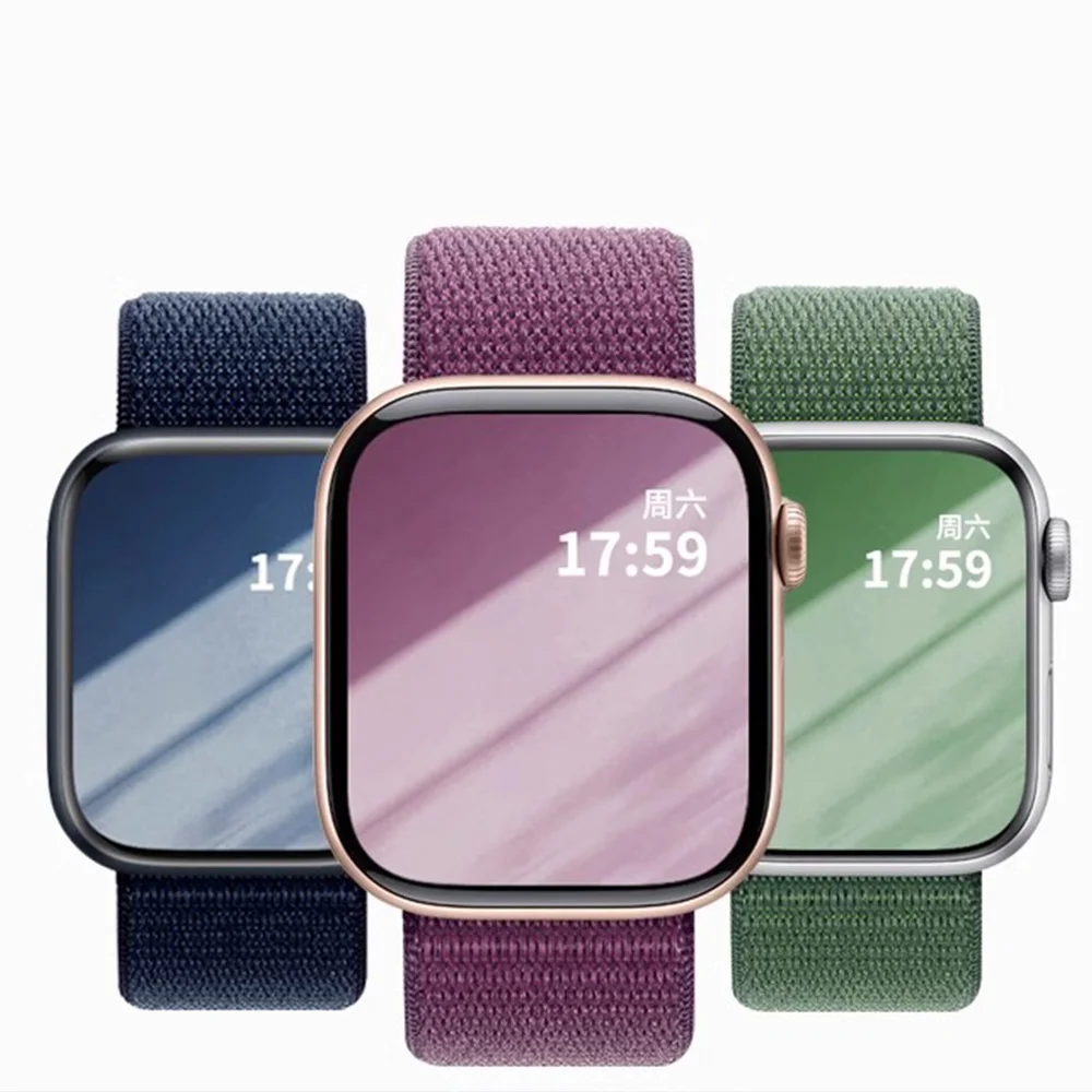 Нейлоновый ремешок с петлей для Apple Watch Band Ultra-2 49 мм 44 мм 45 мм 41-40 мм Sport Pride Браслет iwatch ремешки Series10 9 8 se 7 6 5 4 3