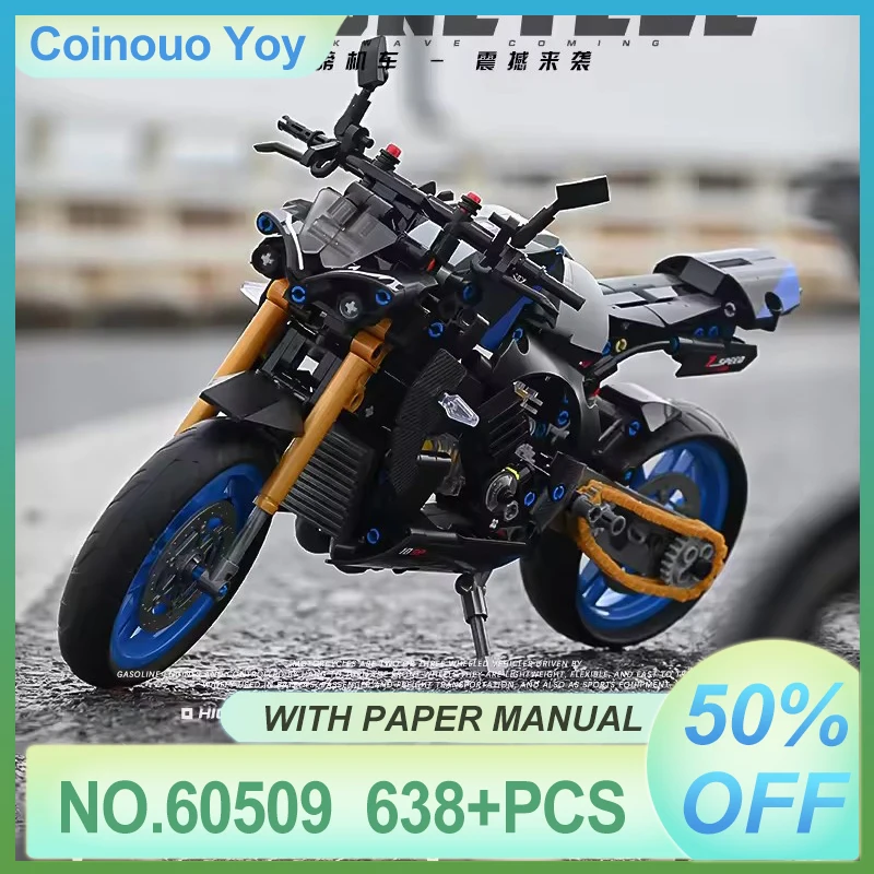 

1:8 MOC 60509 Technical Classic Motorcycle MT10 Building Blocks City Motorbike Brick Assembly Puzzle DIY Toys Christmas Gift Kid