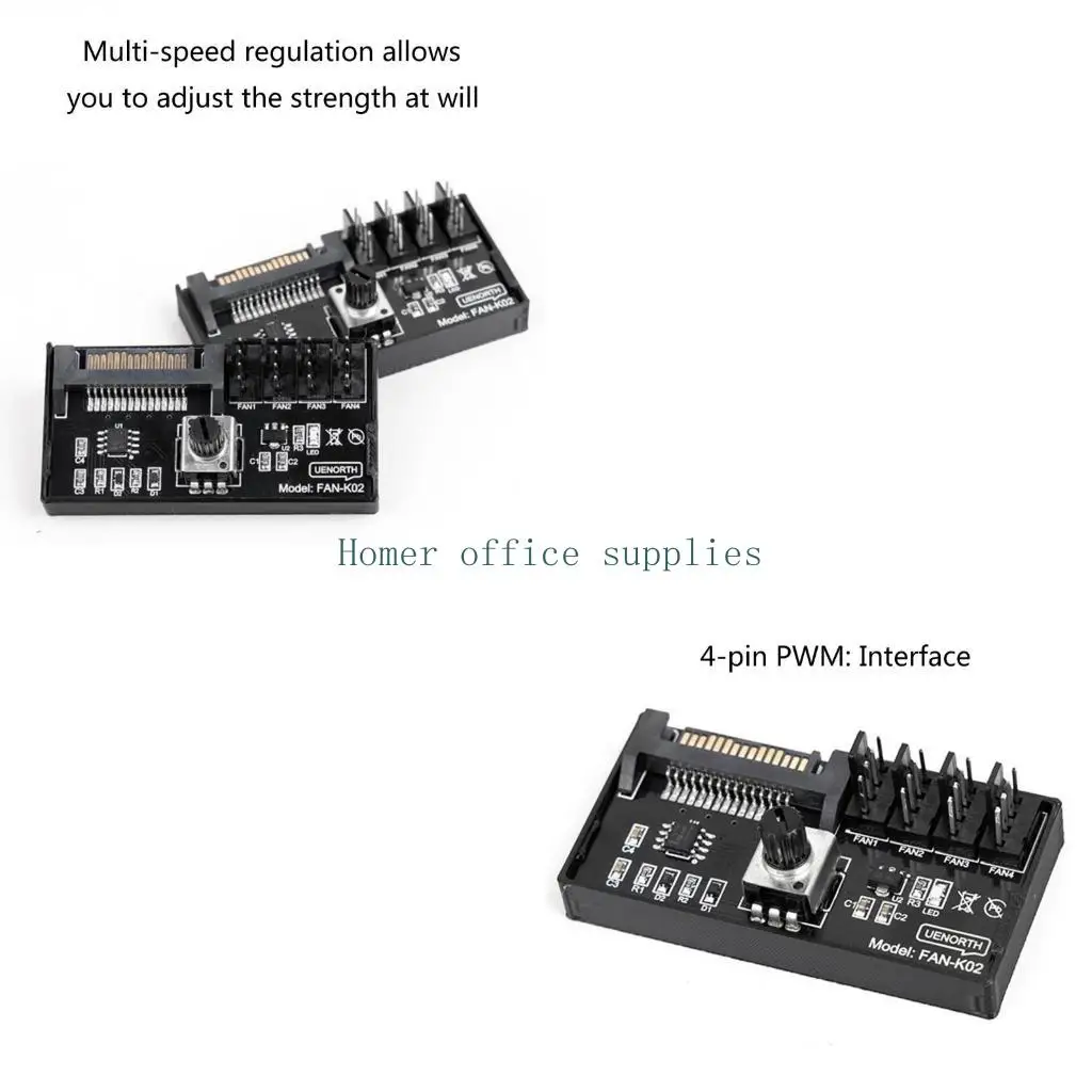 

K43B PWM Fan Speed Controller Highly Power Satas Power 4Pin Fan NAS Servers
