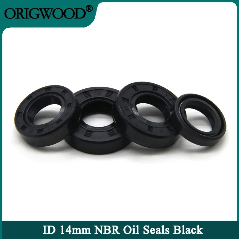 

2/5/10 шт. NBR Oil Seal ID 14 мм TC-14 * 22/24/25/26/27/28/30/35*5/6/7/8/10 мм, Нитриловая Резина двойная Прокладка вала