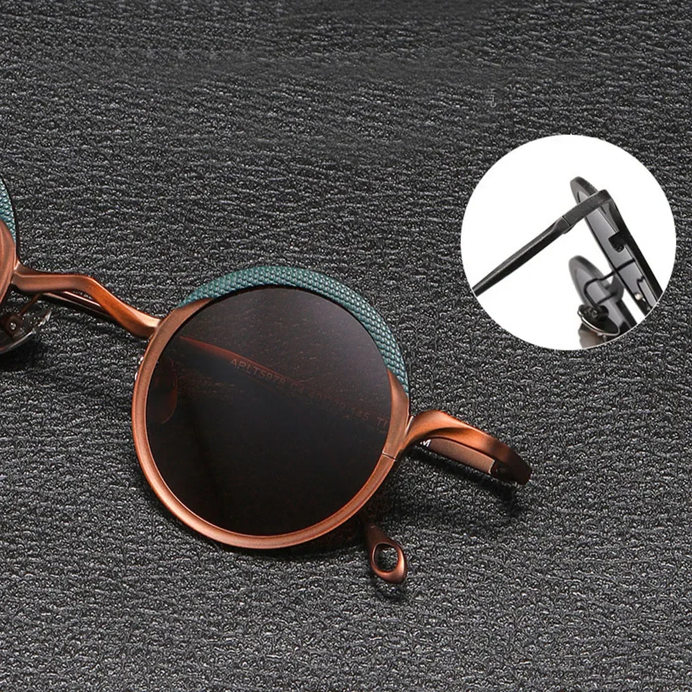 

Ретро INS, круглые поляризационные солнцезащитные очки из чистого титана, модные мужские легкие роскошные качественные очки в маленькой оправе, солнцезащитные очки в стиле панк UV400