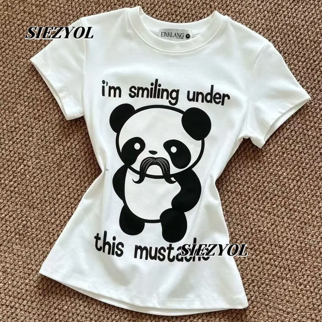 Subculture Printing Short-sleeved T-shirt Summer New Design Sense Slim Sweet Spice Girl Casual Versatile White Top Tide