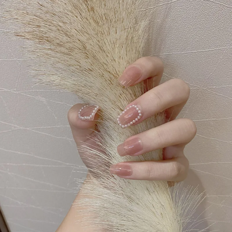 

12-компонентные высококонтрастные полукруглые трехмерные аксессуары для ногтей из чистого белого и молочно-белого жемчуга без отверстий