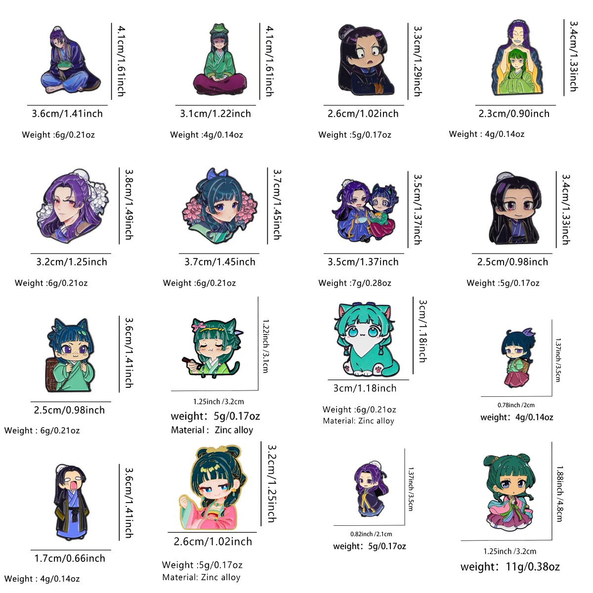 Maomao Emaille-Pins: Niedliche Katzen-Anime-Broschen, Anstecknadeln für Rucksack-Fans, Schmuckgeschenke, Kleidungsdekoration – Detail 1