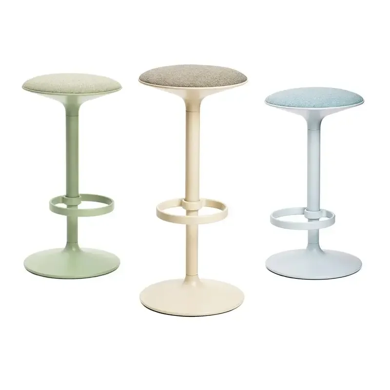 LH Light Luxury Minimalist Home Bar Stool Backless Metal Lifting Rotating High Foot Stool