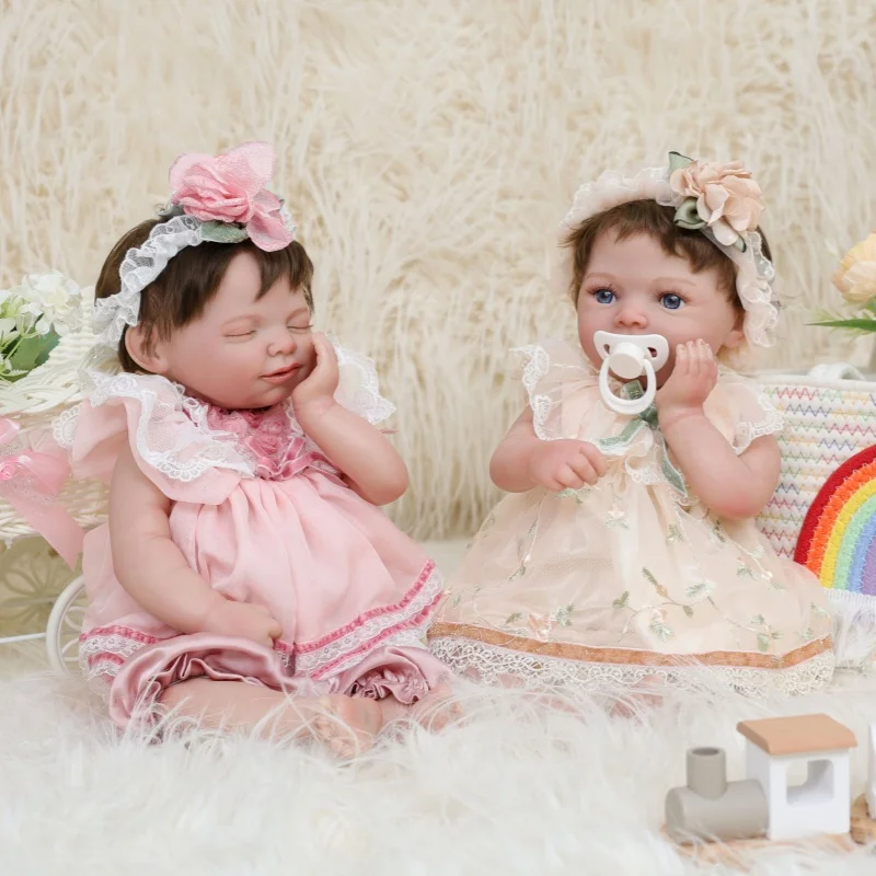 Cloveray, muñeca Reborn realista de 20 pulgadas, muñeca de vinilo Kawaii, bonita muñeca bebé, decoración para habitación, colección de juguetes, Hobby, regalos para niños de alta calidad