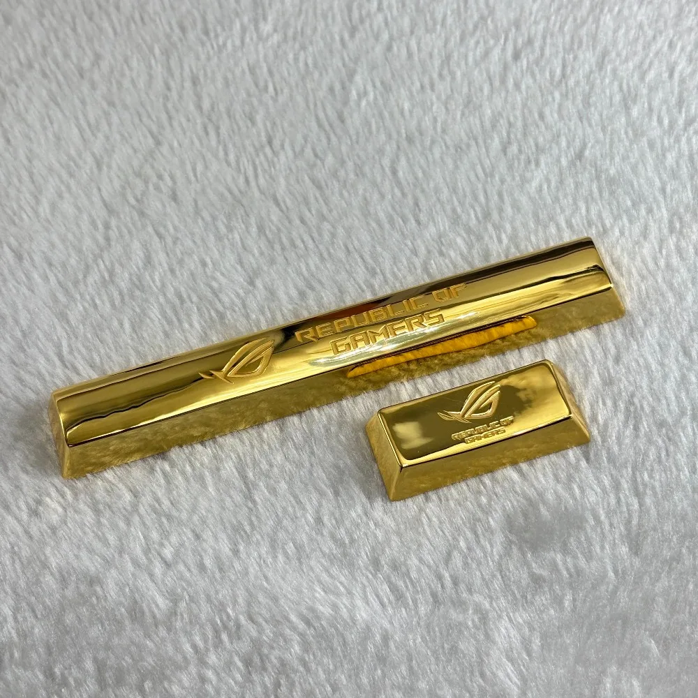 Teclas chapadas en oro mate de latón Cherry 1u Ergonomía Accesorios de juego de una sola pieza de metal Barra espaciadora tallada frontal y llave de entrada Esc