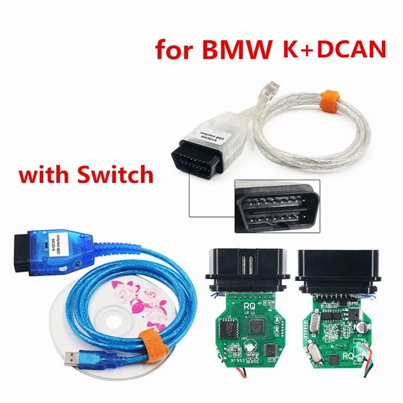 

For BMW K DCAN Switch OBDII Diagnostic Cable K+DCAN USB Interface Ediabas K D CAN OBD2 Diagnostic Scanner FT232RL
