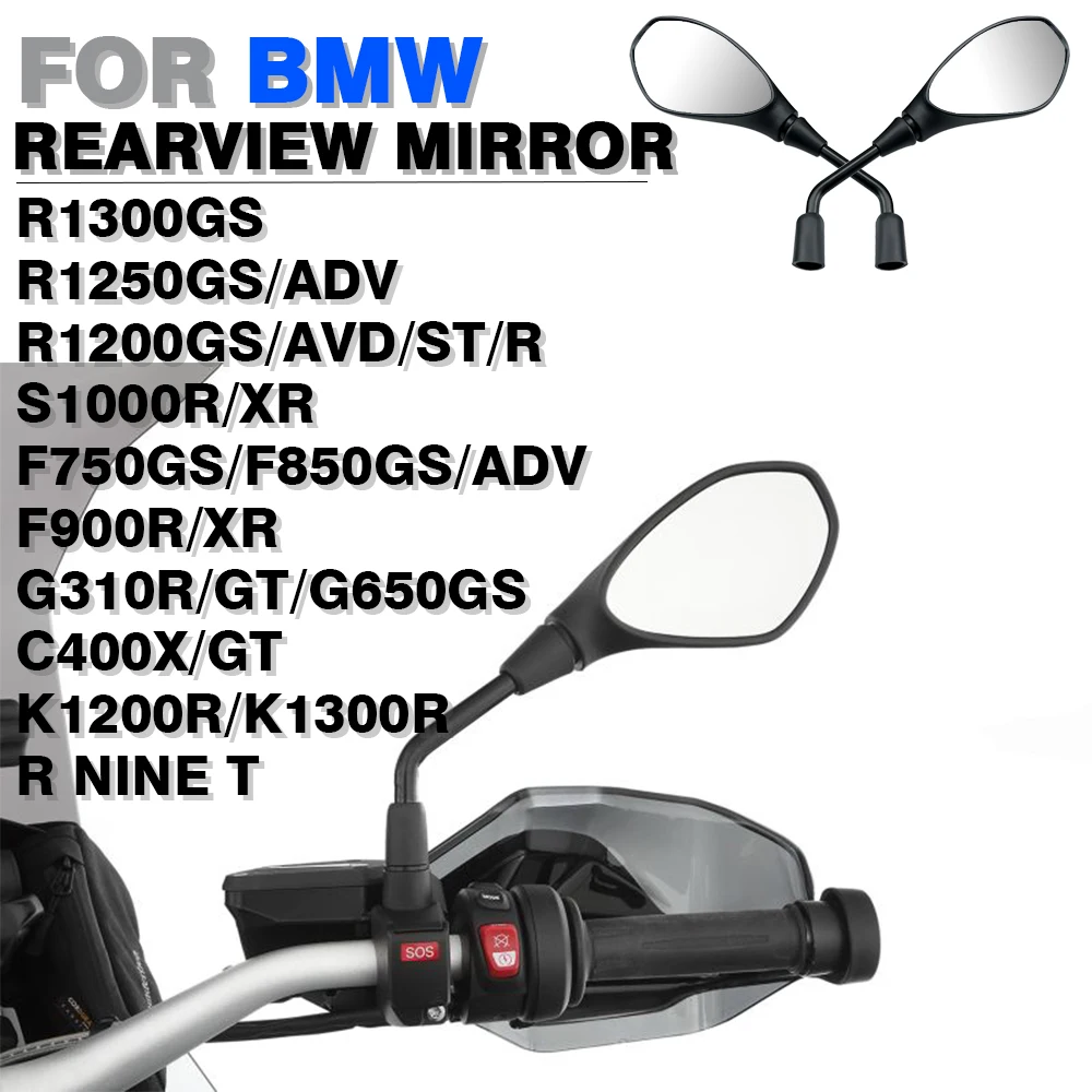 Motorcycle Rearview Mirror For BMW R1250GS  R1200 GS F900GS S1000R/XR F900R/XR F850/750 GS G310R/GT C400X  Side Rear View Mirror