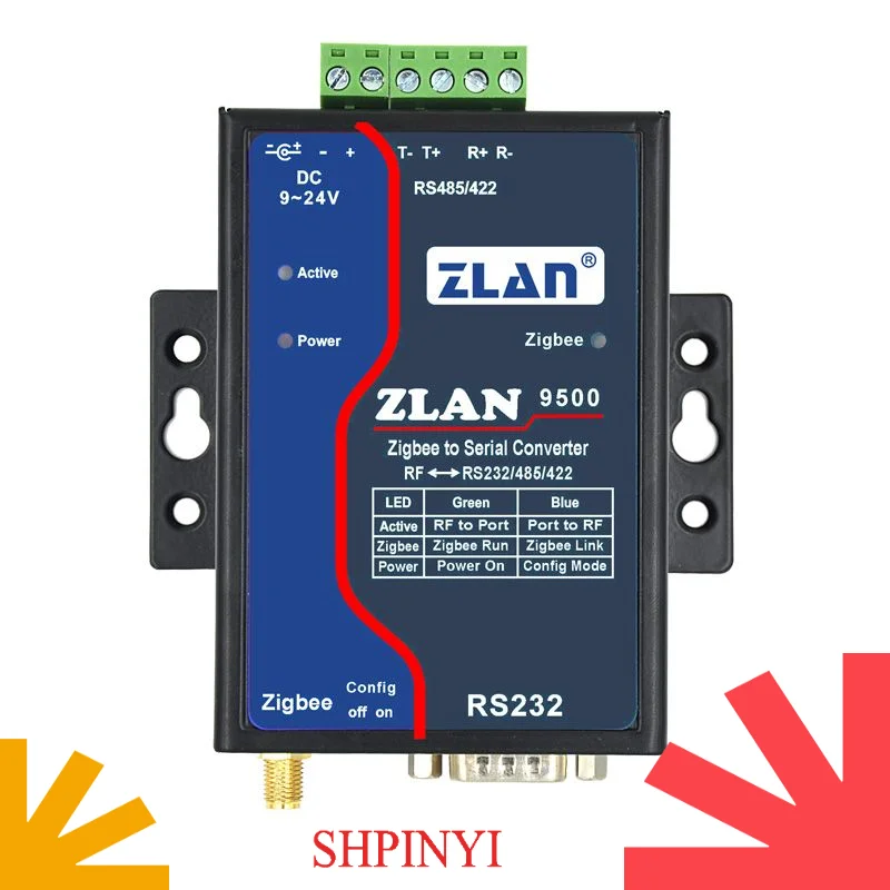 gateway zigbee industriale wireless più recente tecnologia modbus rs485 ethernet a rs485 ZLAN9500